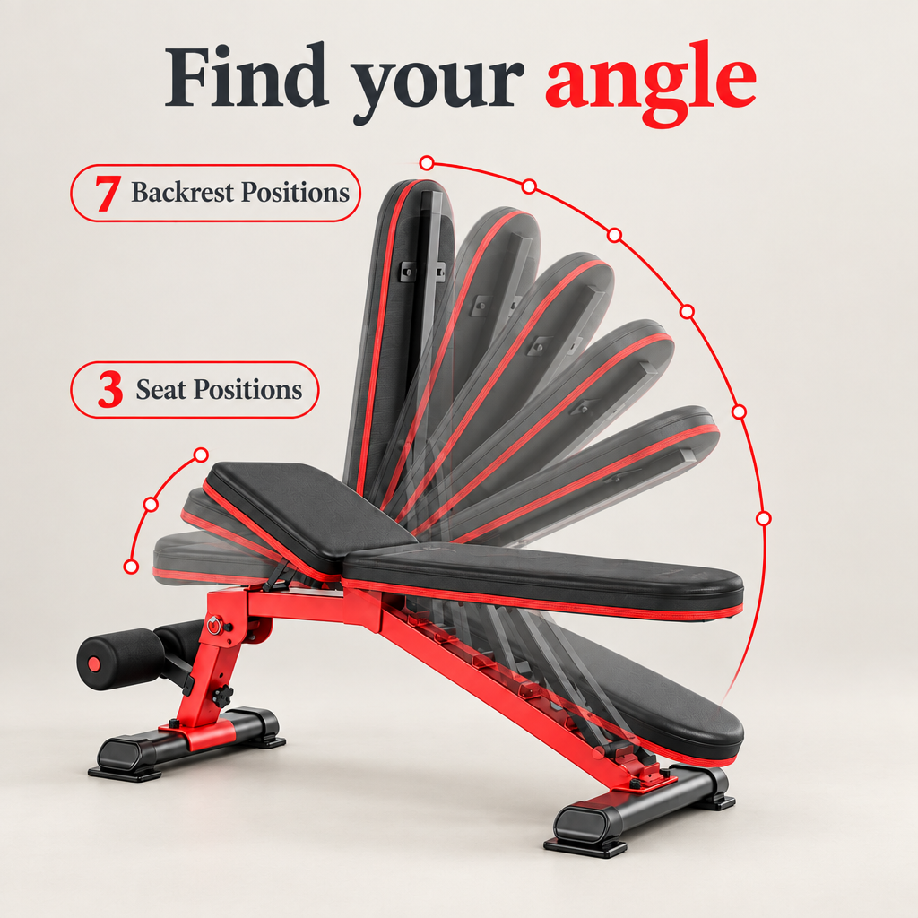 Bench adjustment with brighter background